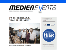 Tablet Screenshot of medienevents.com